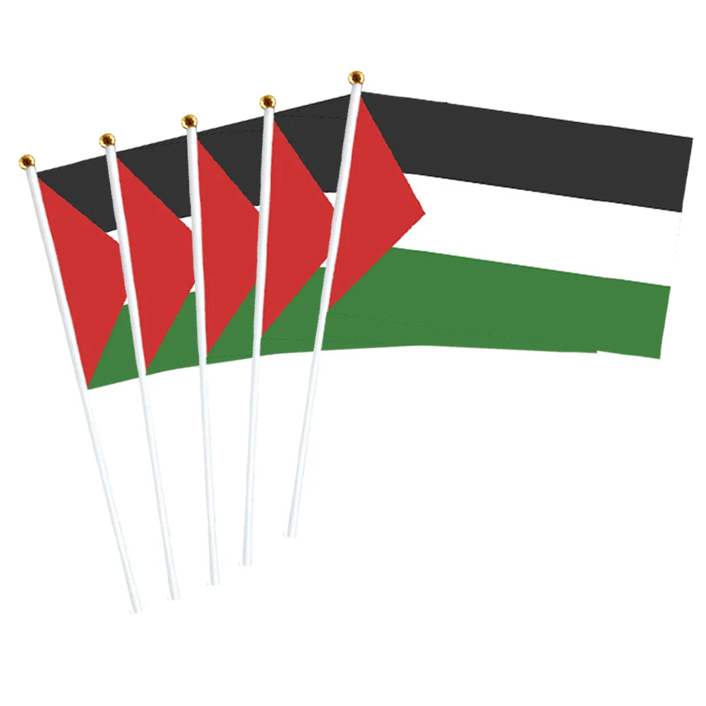 Small Palestine Flag on Stick – 14×21cm