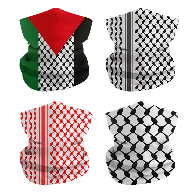 Palestine Flag & Keffiyeh Multifunctional Neck Gaiter