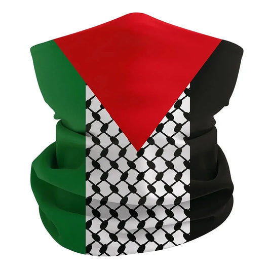 Palestine Flag & Keffiyeh Multifunctional Neck Gaiter