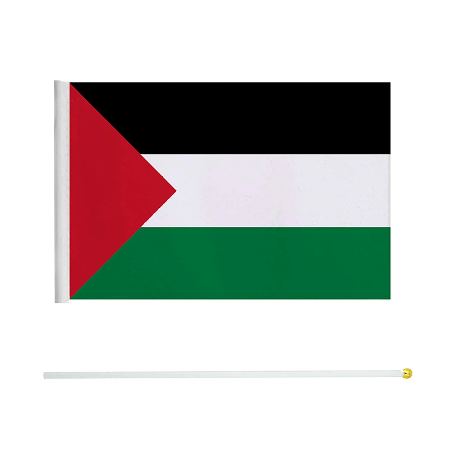 Small Palestine Flag on Stick – 14×21cm